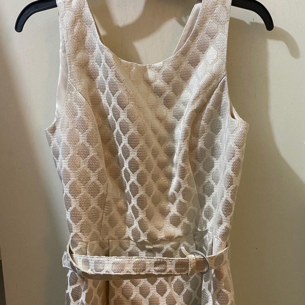 White House Black Market diamond jacquard dress